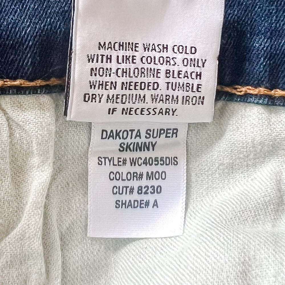 Hudson Dakota Piped Detail Super Skinny Denim Jeans Womens Sz 32 - Picture 11 of 16